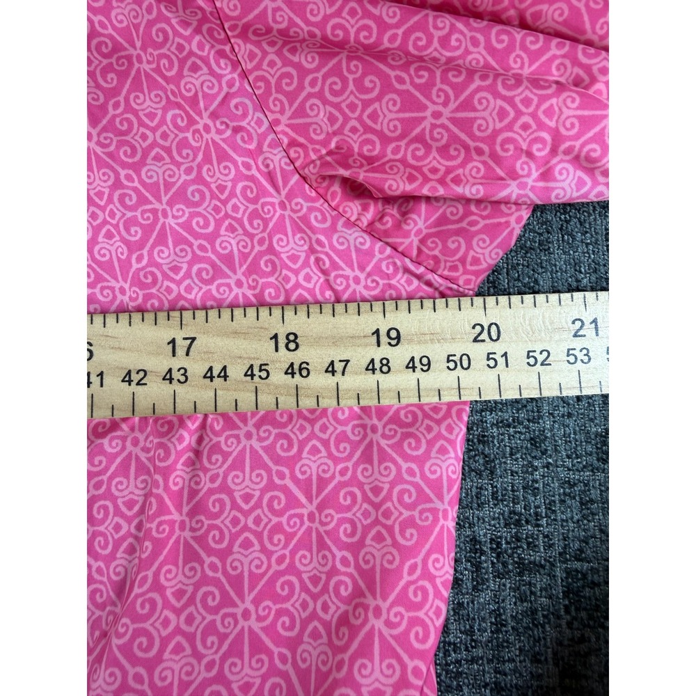 Columbia Pink Geometric Pattern Hooded Windbreaker Jacket Womens Medium 1625861 - Picture 12 of 13